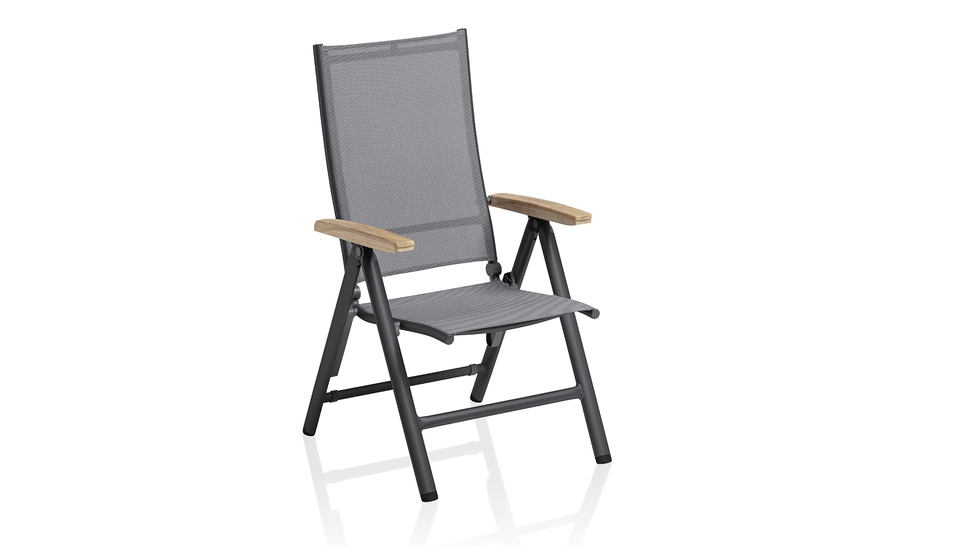 Multi-position armchair w.armrest teak FSC® 100%, 