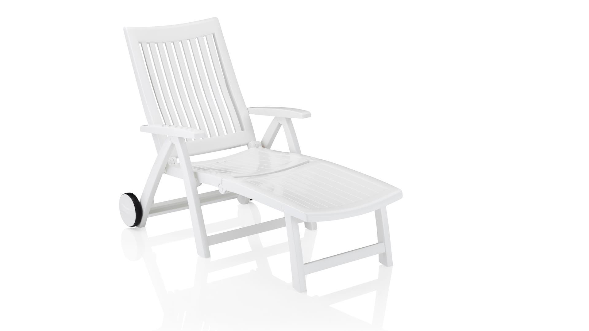 Roll lounger, white