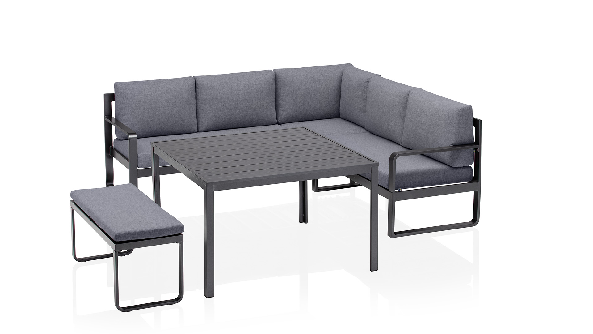 Casual dining corner set incl. pillow, anthracite/