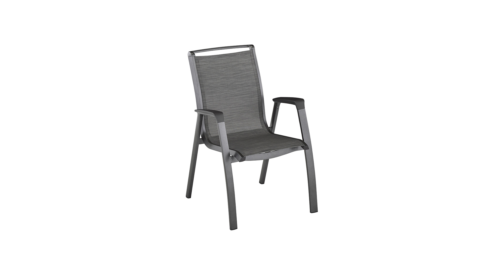 Stacking armchair, anthracite/graphite