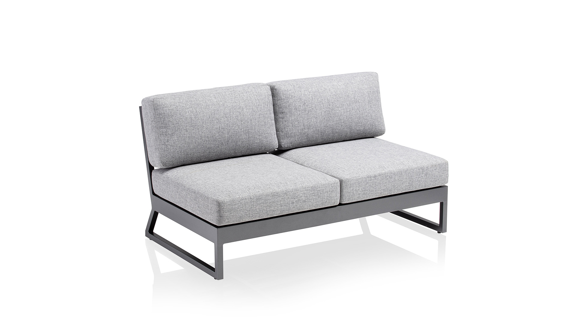  2 seater, anthracite, cushion light grey mottled