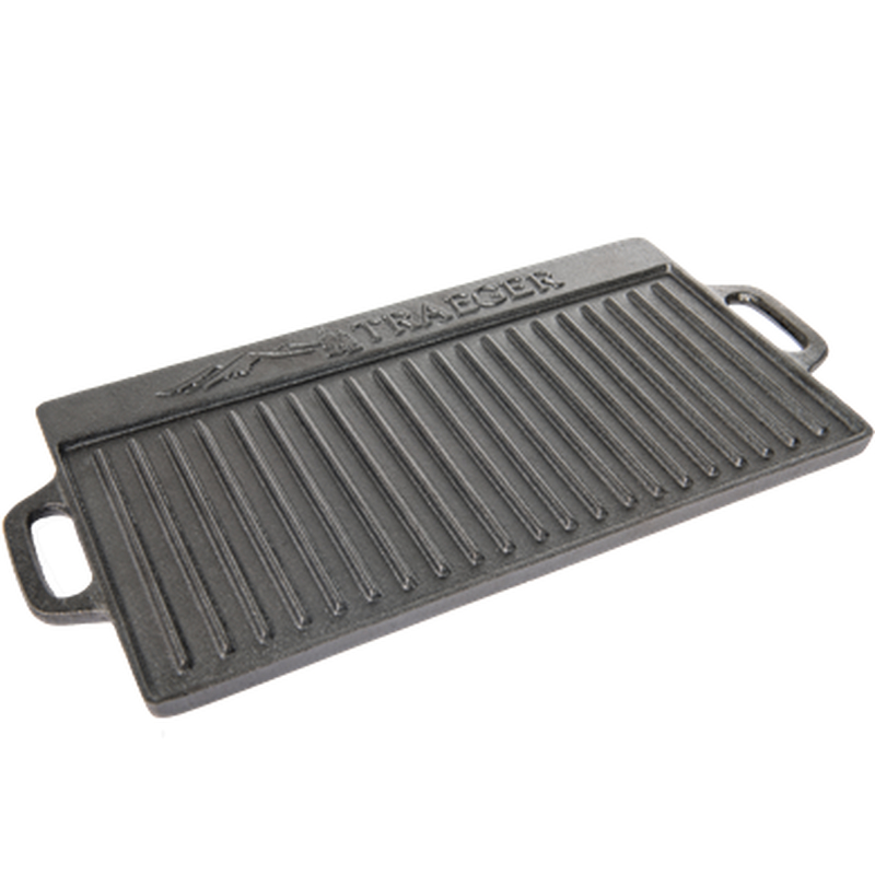 CAST IRON GRILL PLATE, REVERSIBLE 50.8 cm X 22.86 