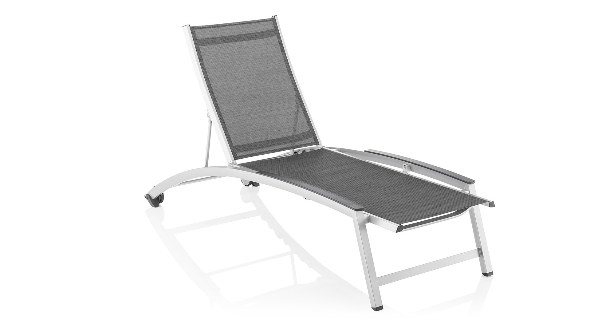 Roll lounger, silver/graphite