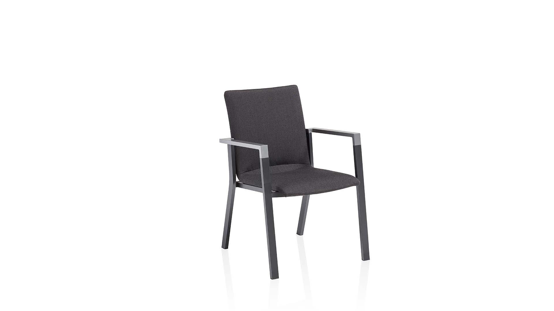 Stacking armchair, aluminium/ Sunbrella®, anthraci