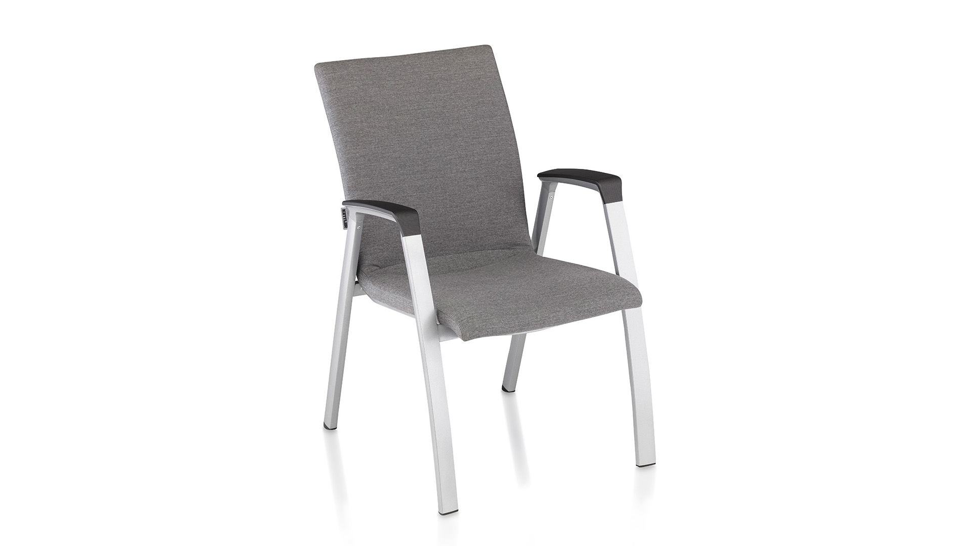 Stacking armchair, aluminium/ Sunbrella® silver/fl