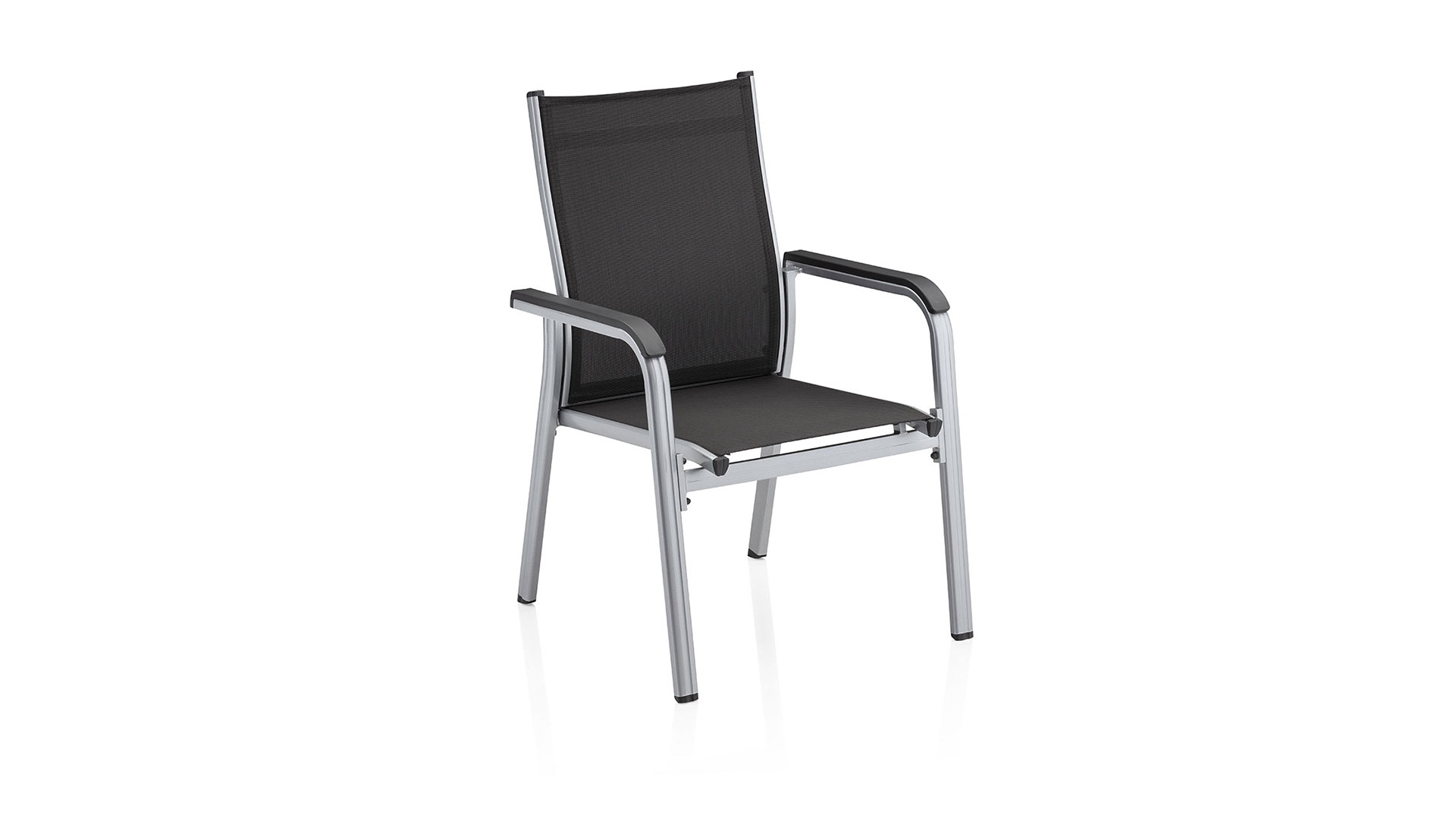 Stacking chair disassembled, silver/anthracite