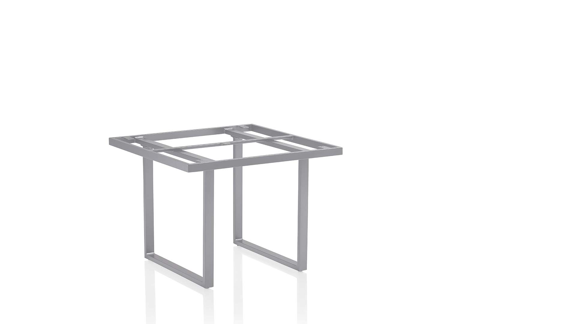 Casual dining table frame 95x95x68 cm, silver