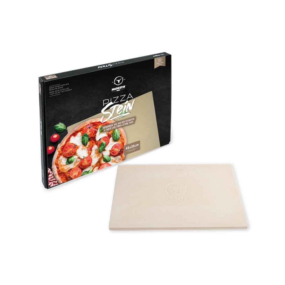 Pizza stone with bull - 35 x 45 cm Square