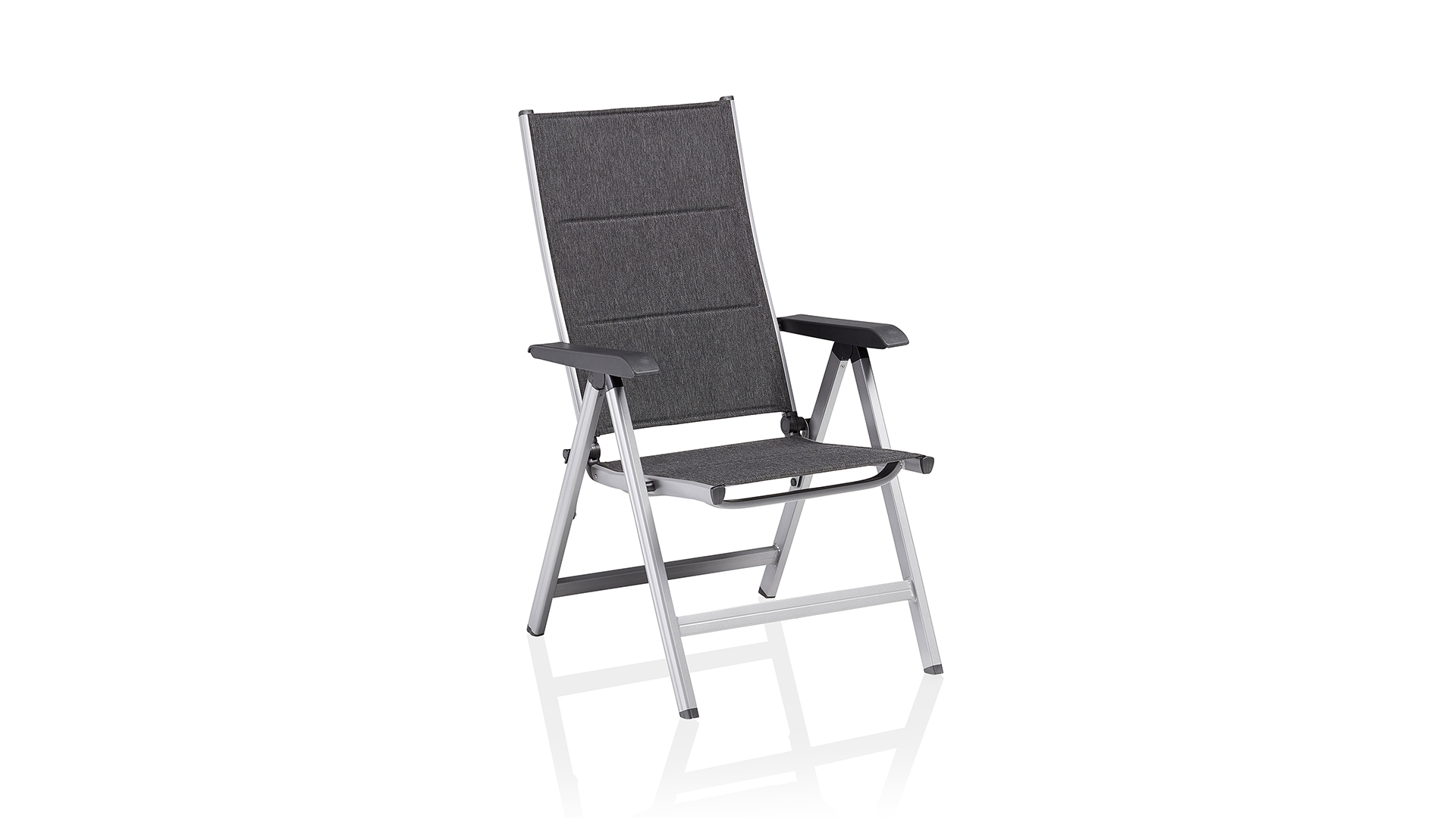 Multi-position chair padded, silver/anthracite