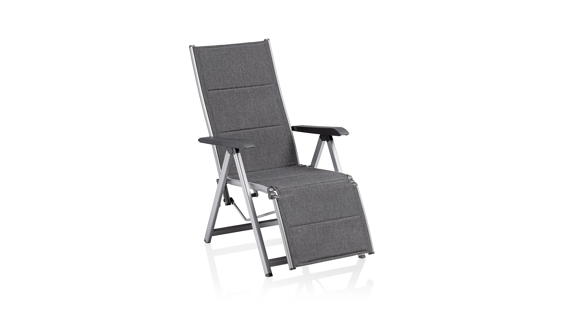 Relax armchair padded, silver/anthracite