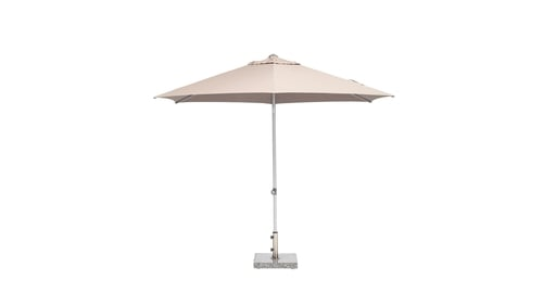 shade, Ø 300 cm, UPF 50+, silver/taupe, Aluminiu