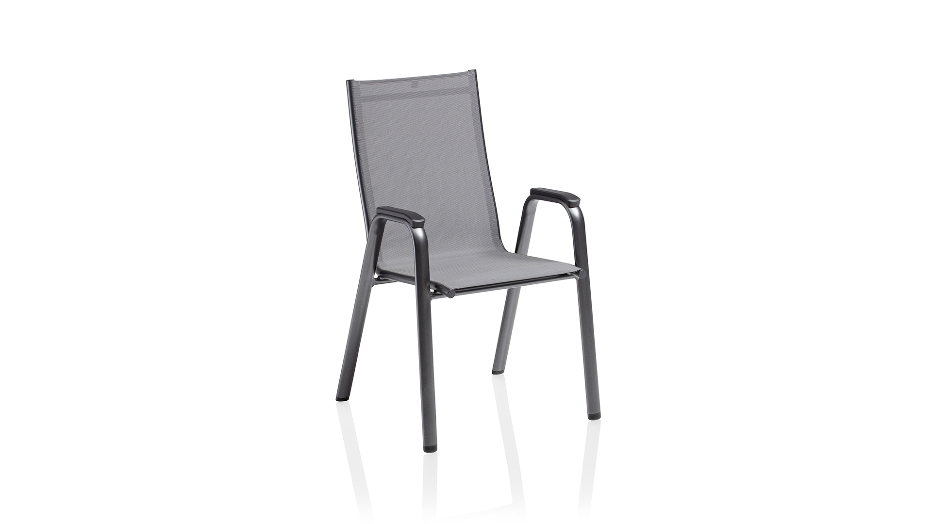 Silver-Line stacking armchair, anthracite/anthraci