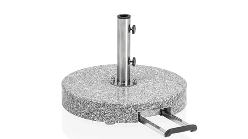 Umbrella stand granite, 55 kg, grey