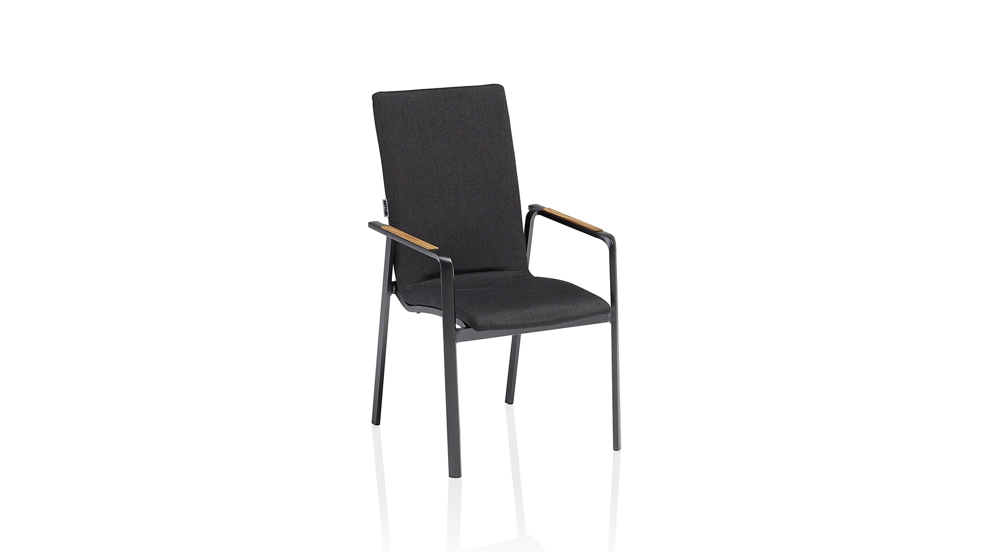 Stacking armchair with high backrest, aluminium/ S