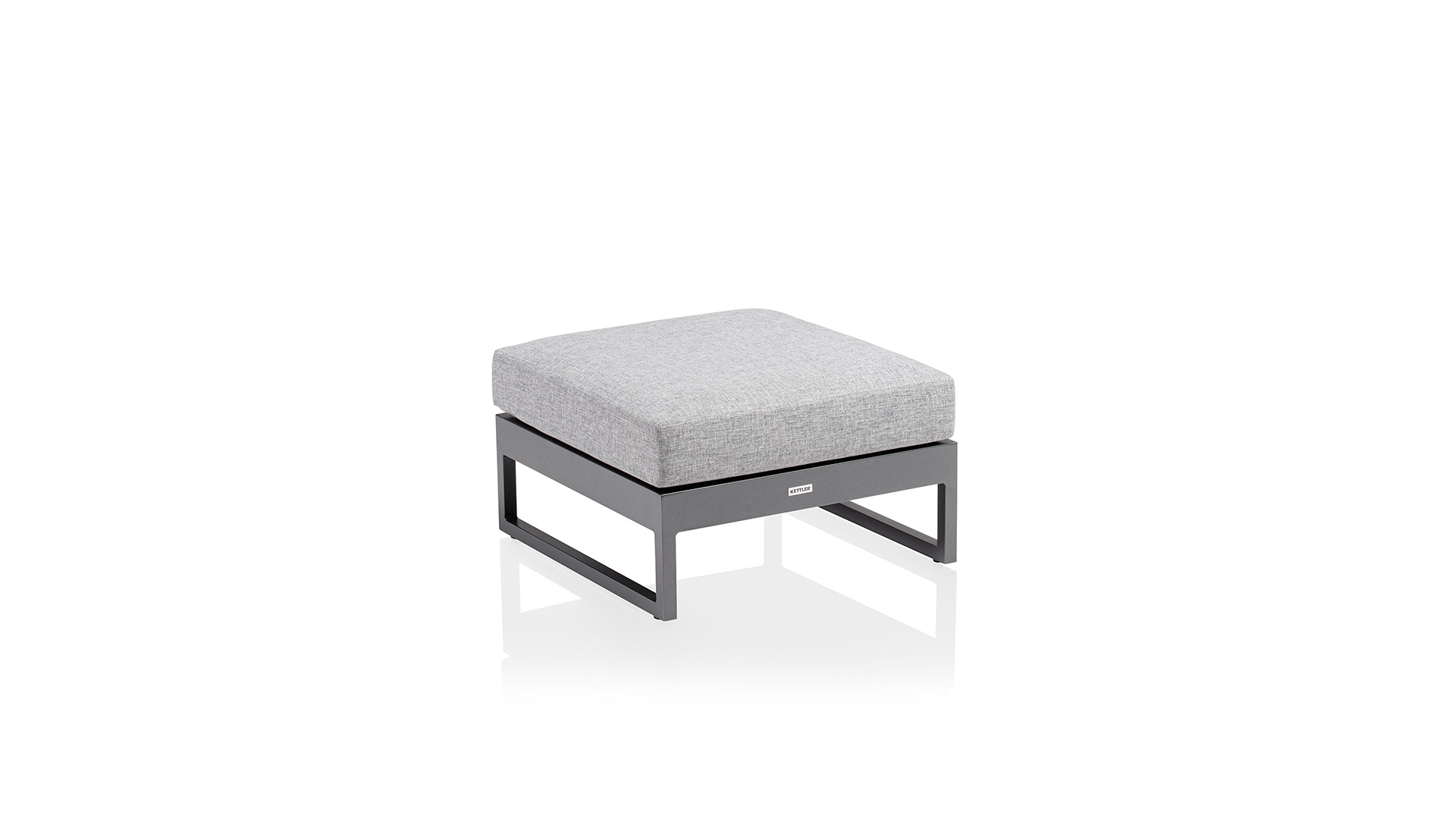 Stool incl. cushion, anthracite, cushion light gre