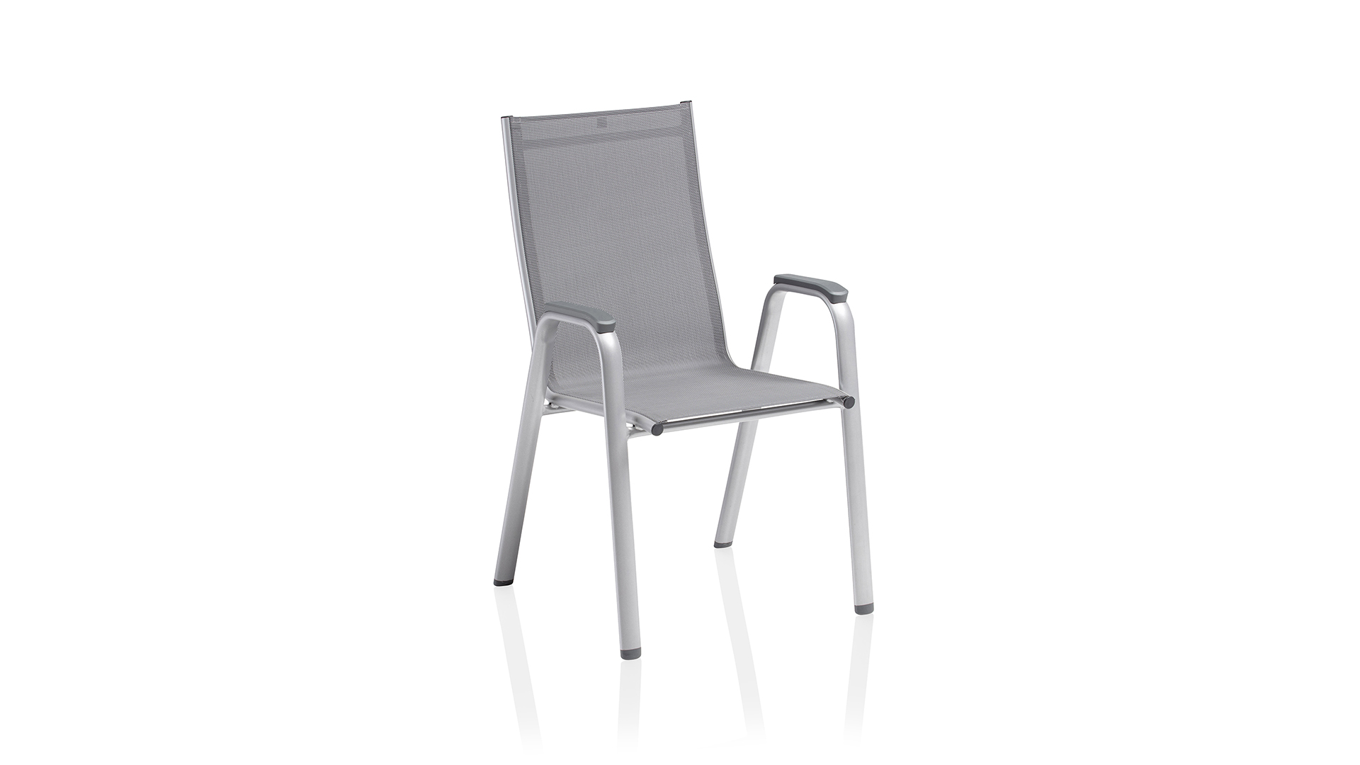 Silver-Line stacking armchair, silver/anthracite-g