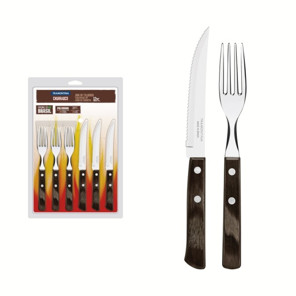 12 pcs. Steak/pizza cutlery set